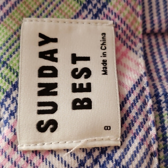 Aritzia Olive Micropleated Skirt in Iris Blue, Orchid Pink and Bleu Iris Size 8 - Picture 9 of 12